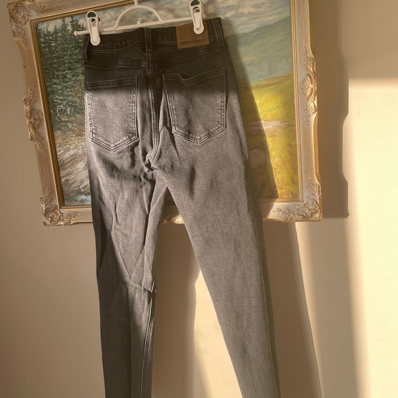 DENIM FORUM THE YOKO HIGH RISE SLIM 28L sz23 Charcoal High-Rise Jeans - Picture 4 of 9